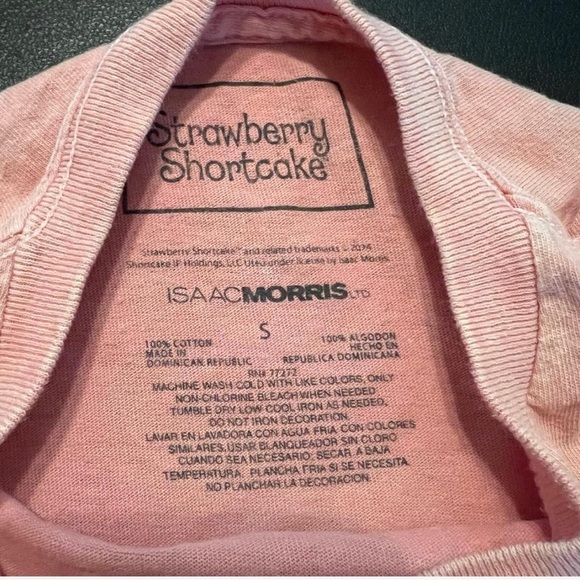 Strawberry Shortcake x Isaac Morris LTD Pink Crop Top Women's Small - Picture 3 of 7